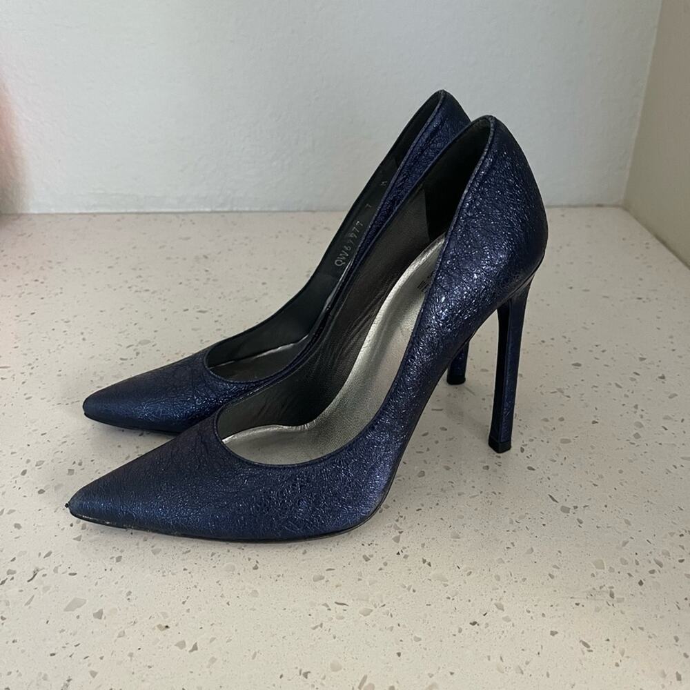 Stuart Weitzman Metallic Blue Stiletto Pumps Women’s Size 7